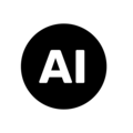 Rundes EU-Basis-Icon mit der Aufschrift AI